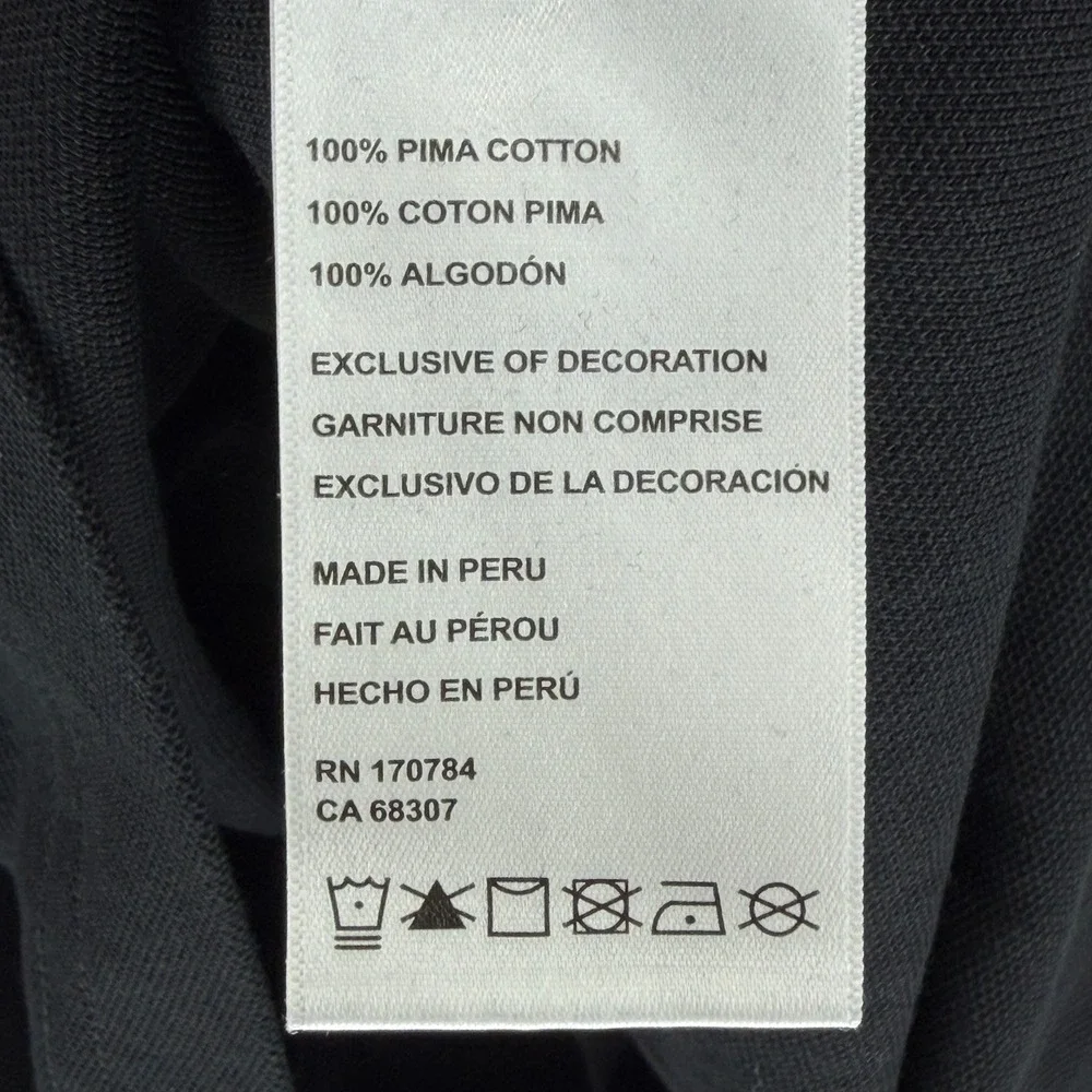 Psycho Bunny Polo Shirt Mens 5XL B9K001CRPC Black Pima Cotton EUC